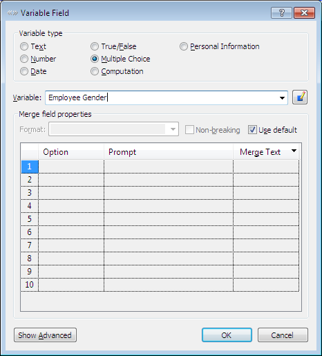 Lesson 5: Attach Date, Number, and Multiple Choice Variables to Fields